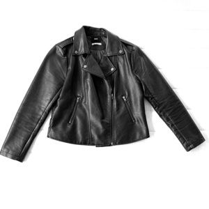 BDG Black Leather Jacket - Large